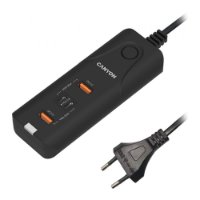 Kućni punjač CANYON H-10, 40W, 2xUSB-A, 2xUSB-C, PD, QC3.0, stolni, crni