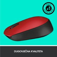 Miš LOGITECH M171, optički, bežični, crveni