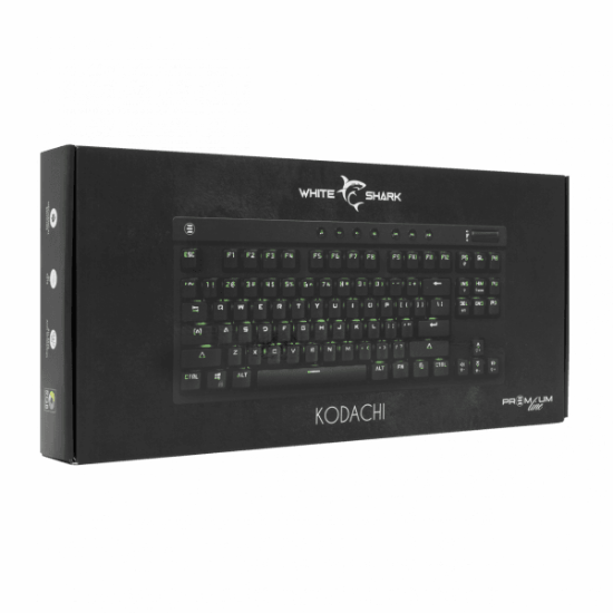 Tipkovnica WHITE SHARK ESL-K1 Kodachi, RGB, mehanička, US-Layout, USB, crna