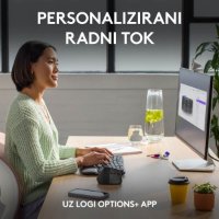 Tipkovnica LOGITECH Wave Keys, ergonomska, bežična, crna