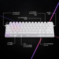 Tipkovnica LOGITECH Pro X 60 LIGHTSPEED, mehanička, bežična, RGB, bijela