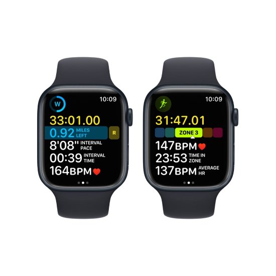 Pametni sat Apple Watch S8 GPS, 45mm Midnight Aluminium Case with Midnight Sport Band - Regular