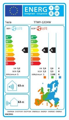 Prijenosni klima uređaj TESLA TTMYB-12CHW, hlađenje 3,2 kW, energetski razred A