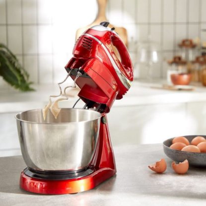 Mikser VONSHEF, ručni, 300W, s posudom 3.5 l, crveni