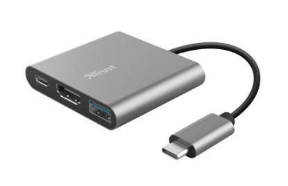 Docking station TRUST Dalyx, 3 u 1, USB-C na USB 3.1, USB-C, HDMI, za laptop