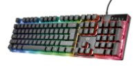 Tipkovnica TRUST GXT 835 Azor Illuminated Gaming, crna, UK Layout, USB