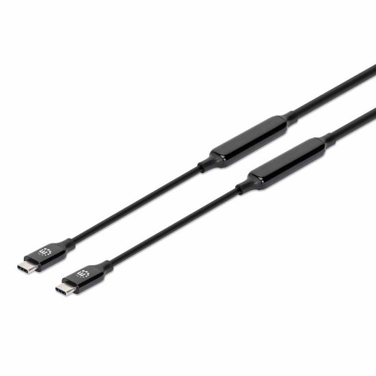 Kabel MANHATTAN, USB 3.2 Gen2, USB-C (M) na USB-C (M), PD 60W, 1.4 DP Alt Mode, 3.0m
