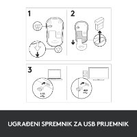 Miš LOGITECH M185, optički, bežični, 1000dpi, crno-plavi