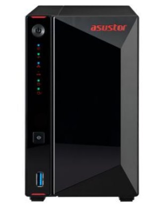 NAS ASUSTOR AS5202T, 2-bay, Intel DualCore, 2GB DDR4, 2x 2.5GbE, 3x USB 3.2 Gen1, toolless, AES-NI, MyArchive, SSD Caching, EZ Connect, EZ Sync
