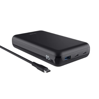 Mobilni USB punjač TRUST Laro, 100W, 20000 mAh, USB-A, 2xUSB-C, crni