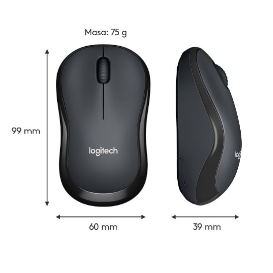 Miš LOGITECH M220 Silent, optički, bežični, crni, USB