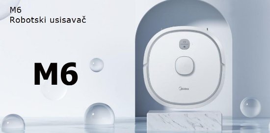 Robotski usisavač MIDEA M6, bijeli