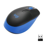 Miš LOGITECH M190, optički, bežični, 1000dpi, crno-plavi