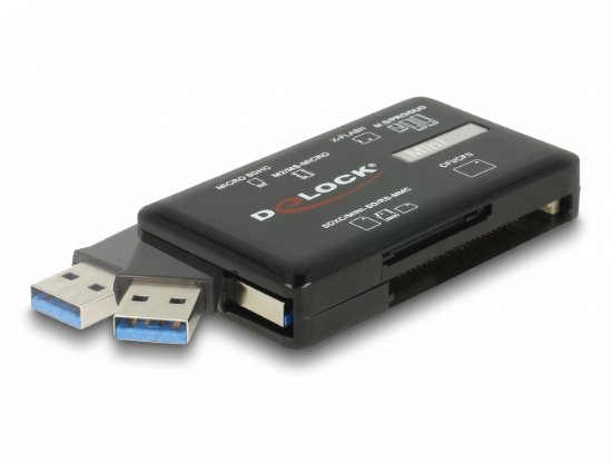 Čitač memorijskih kartica DELOCK USB 3.2 Gen1 SuperSpeed, CF, SD, MS, xD, M2, Micro SD