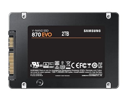 SSD 2TB SAMSUNG 870 EVO, MZ-77E2T0B/EU, SATA, 2.5" 560/530 MB/s