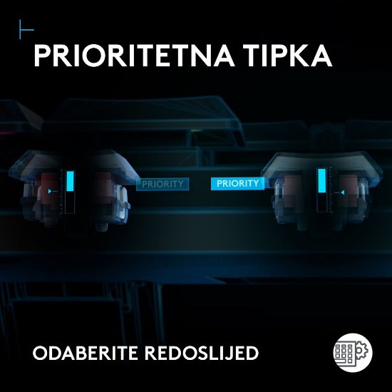 Tipkovnica LOGITECH Gaming G515 Rapid TKL, RGB, mehanička, US Layout, USB, crna