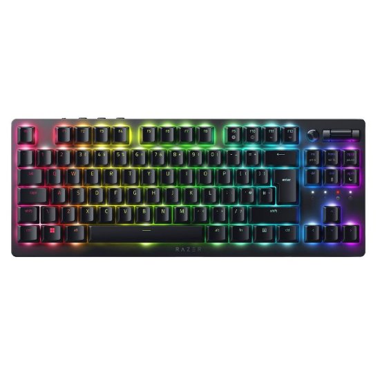 Tipkovnica RAZER Deathstalker V2 Pro Tenkeyless, bežična, mehanička, Red Linear Switch, RGB, crna