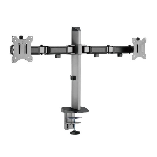 Stalak za monitor WHITE SHARK GMS-3205 Amenhotep II, stolni, do 32", za 2 monitora, sivi