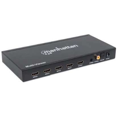 Razdjelnik MANHATTAN, 4x HDMI in, 1 HDMI out, strujni