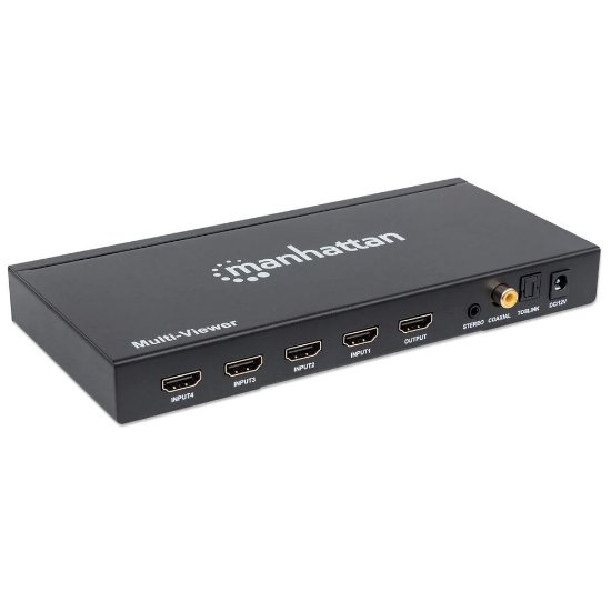 Razdjelnik MANHATTAN, 4x HDMI in, 1 HDMI out, strujni