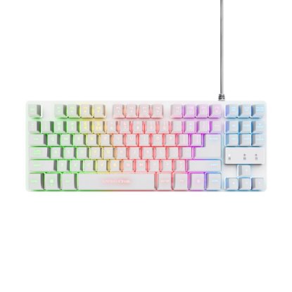 Tipkovnica + miš TRUST GXT 798, žične, USB, bijela