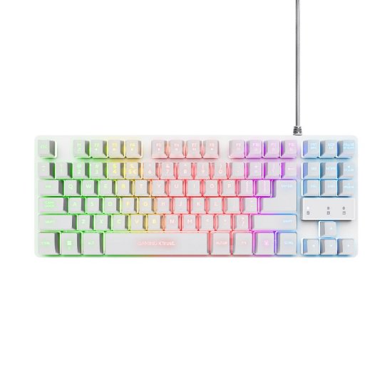 Tipkovnica + miš TRUST GXT 798, žične, USB, bijela