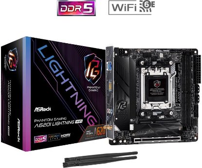 Matična ploča ASROCK A620I Lightning WiFi, AMD A620, DDR5, miniITX, s. AM5