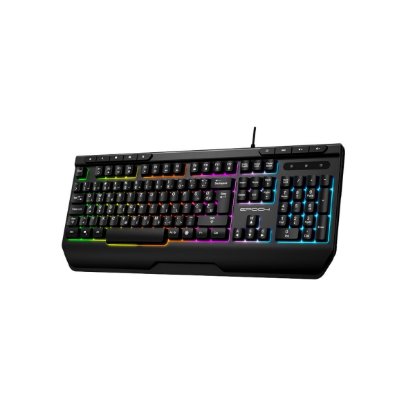 Tipkovnica EPOCH Tethys, Rainbow, membranska, crna, UK/HR layout, USB