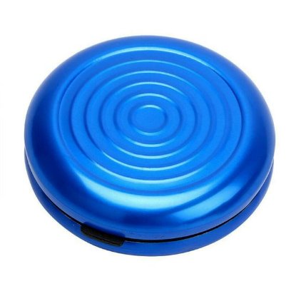 Novčanik za EUR kovanice, aluminijski, plavi