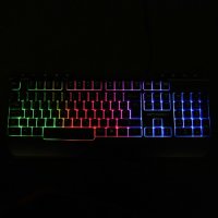 Tipkovnica EPOCH Tethys, Rainbow, membranska, crna, UK/HR layout, USB