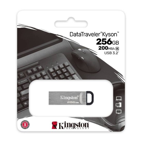 Memorija USB 3.2 FLASH DRIVE, 256GB, KINGSTON DataTraveler Kyson DTKN/256GB, srebrni