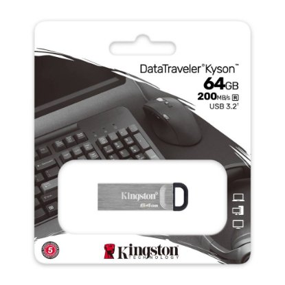 Memorija USB 3.2 FLASH DRIVE, 64GB, KINGSTON DataTraveler Kyson DTKN/64GB, srebrni