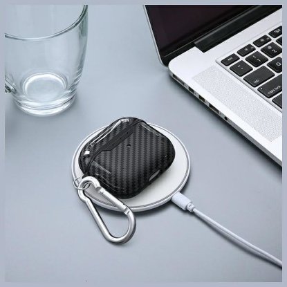 Futrola za slušalice BELINE AirPods Carbon Cover, za APPLE Airpods 4, crna