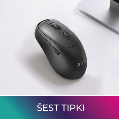 Miš OCTIO Style M320W, optički, bežični, 1600dpi, crni