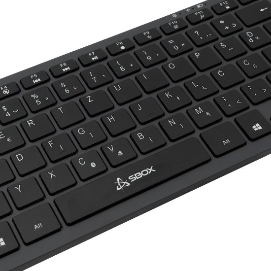 TIPKOVNICA SBOX BT-05, bežična, BT, membranska, HR znakovi, crna