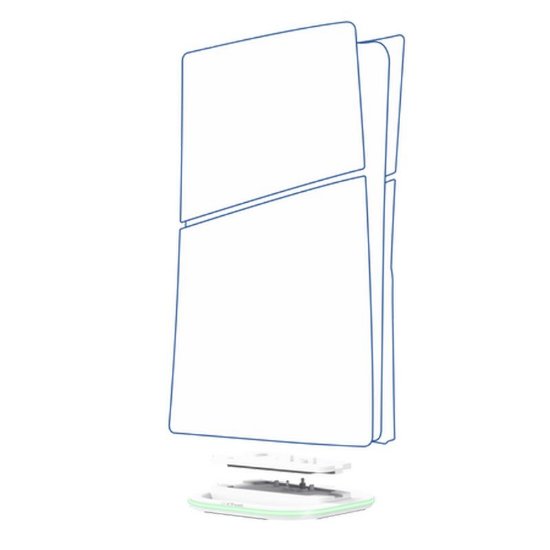 Stalak TRUST GXT 229, za PS5, vertikalni, LED, bijeli