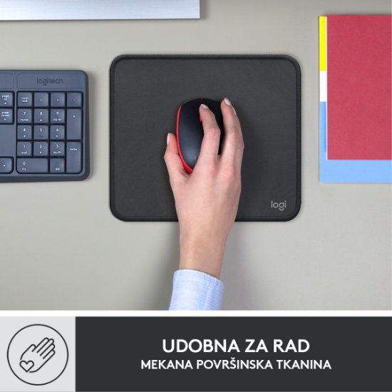 Podloga za miš, LOGITECH Studio, soft, crna