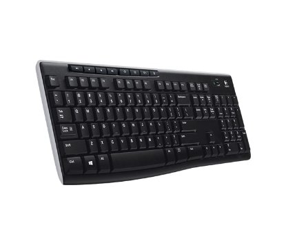 Tipkovnica LOGITECH K270, bežična, crna, Unifying receiver USB
