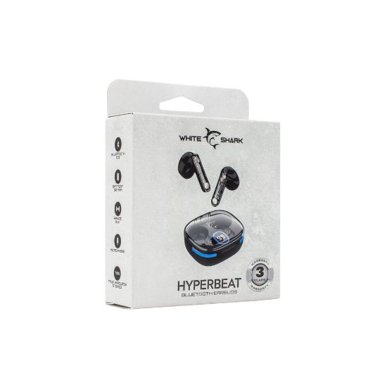 Slušalice WHITE SHARK GEB-TWS37 Hyperbeat, in-ear, bežične, bluetooth, crne