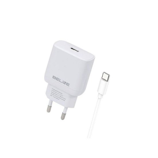 Kućni punjač BELINE BLNCW30C GaN, 30W, PD3.0, USB-C, USB-C kabel, bijeli