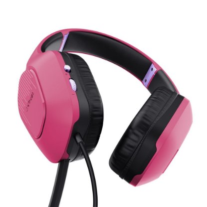 Slušalice TRUST GXT 415P Zirox, Gaming, 3.5mm, roze