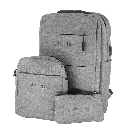 Ruksak za laptop OCTIO Essentials MultiPack, 15.6", sivi