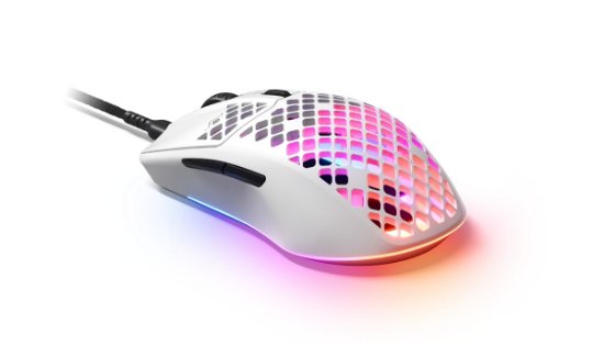 Miš STEELSERIES Aerox 3 2022 Edition, optički, RGB, 8500 CPI, bijeli, USB
