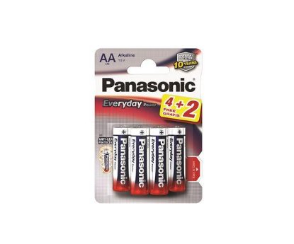 Baterije PANASONIC LR6EPS/6BP, Alkalne, AA (4+2)