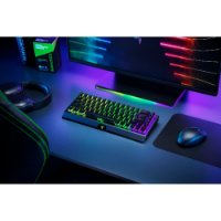Tipkovnica RAZER BlackWidow V3 Mini HyperSpeed Phantom Edition, bežična, mehanička, Yellow, RGB, US Layout, crna, USB-C