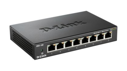 Switch D-LINK DGS-108, Gigabit Switch, 10/100/1000 Mbps, metalno kućište, 8-port