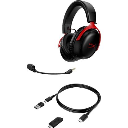 Slušalice HyperX Cloud III S Wireless, DTS, bežične, crno-crvene