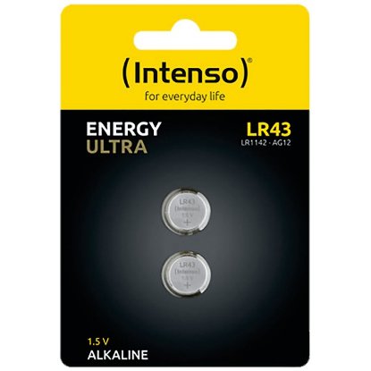 Baterije INTENSO LR43, alkalne, 1.5 V, 85 mAh, 2kom