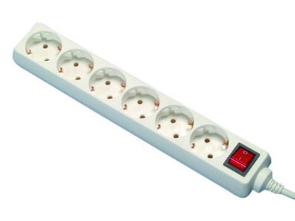 Naponska letva COMMEL, 6 utičnica, 3m, bijela