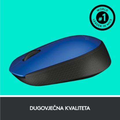 Miš LOGITECH M171, optički, bežični, plavi